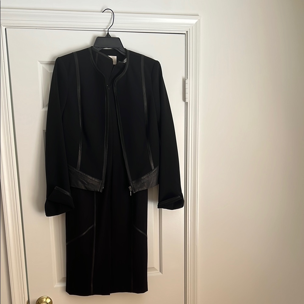 Elegant Black Jacket and Dress Set